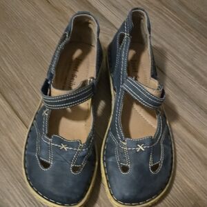 Josef Seibel Blue Leather Mary Janes